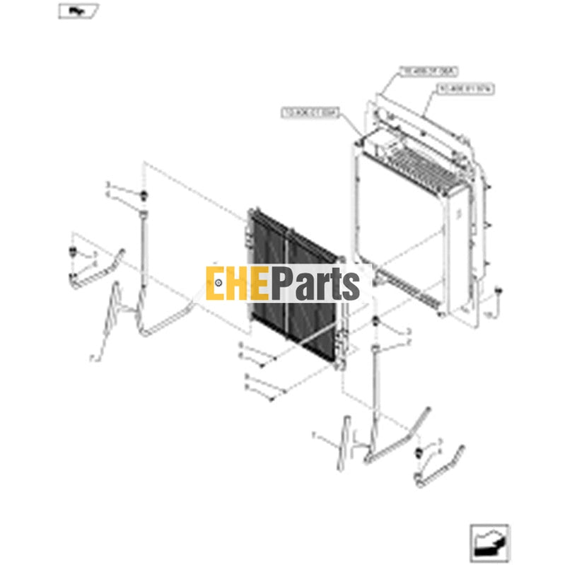 87441876 New Aftermarket Radiator Fit Case 570MXT 580M 580N 580SN