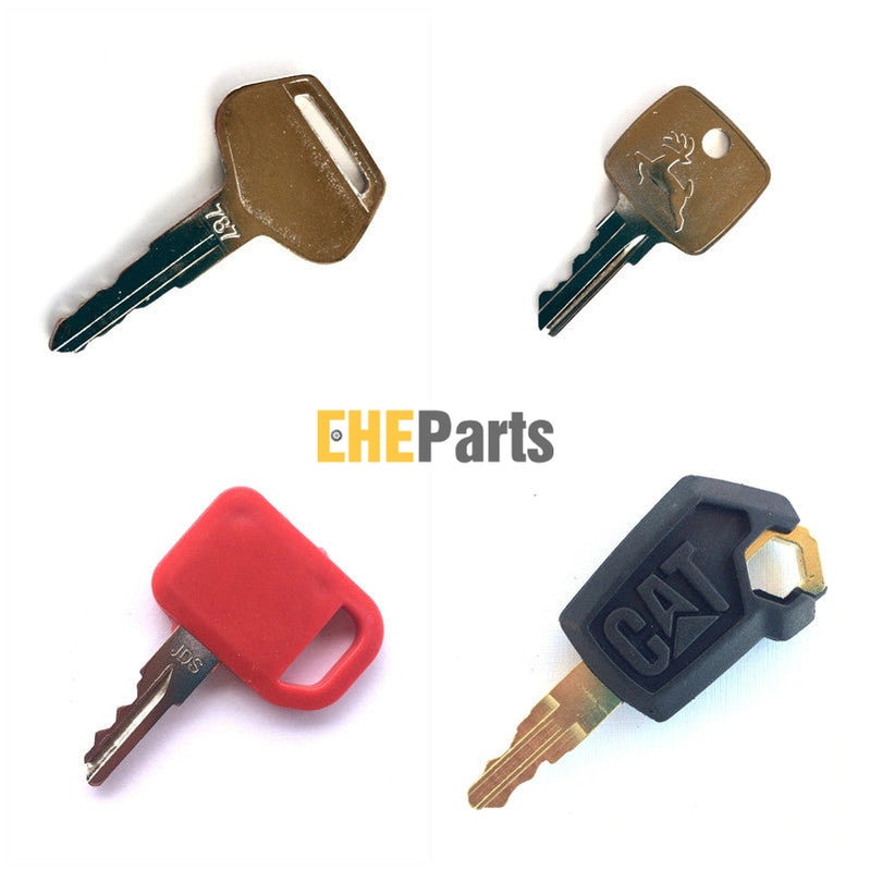 Aftermarket Heavy Equipment Key Set 4 Keys Caterpillar John Deere Komatsu 5P8500 AR51481 AT147803 787