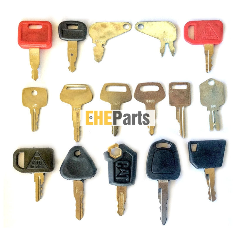 Heavy Equipment Key 16pcs Construction Equipment Ignition Key Set