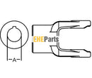 Aftermarket D148016 Implement Yoke Round Bore w/ Keyway & Set Screw for 14 Series Tractor