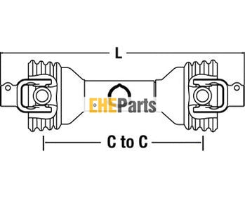 Aftermarket BP812100202, 7658121R1T08S08 Driveline with 1 3/8" 21 Spline QD Yokes Fits Bondioli & Pavesi 100 Series