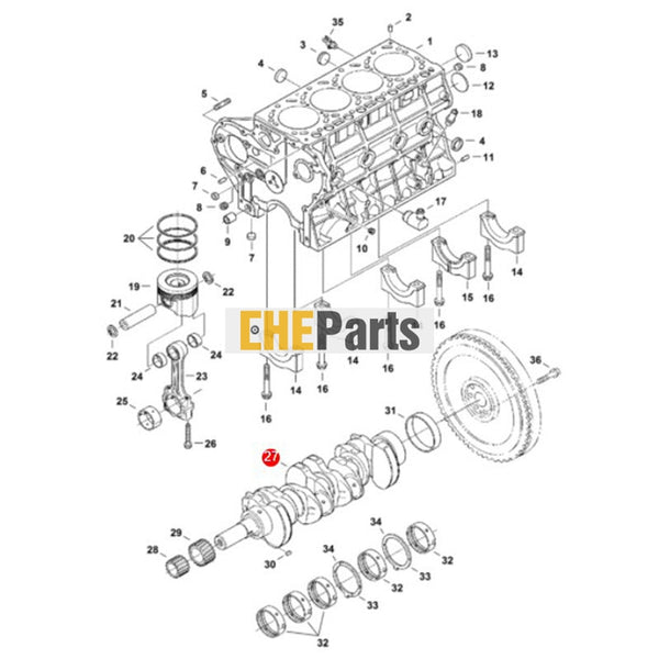 Replacement Crankshaft 6698555 For Bobcat Loader A300 A770 S220 S250 S300 S330