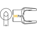 Aftermarket D128015 Implement Yoke Round Bore w/ Keyway & Set Screw for 12 Series Tractor