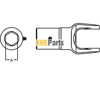 replacement tractor parts D128016L 12-1316 Implement Slip Yoke for 1200 Series tractor