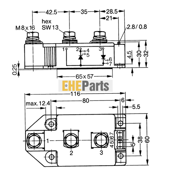 Replacement Thyristor Modules MDC310/18