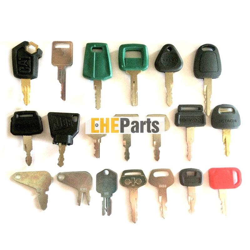 Aftermarket 20 PCS Heavy Equipment Key Set Ignition Ket Set For JCB Mitsubishi Case